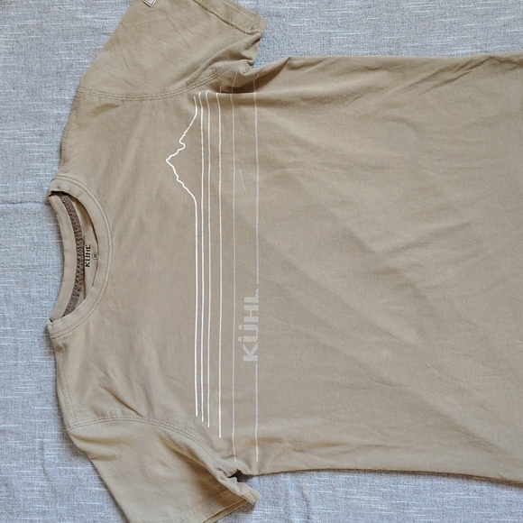Kuhl Wildfibre T-Shirt Size Medium Beige Organic Cotton Crewneck - Picture 9 of 9